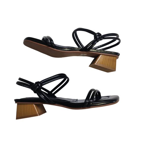 Steve Madden Womens Ensure Slingback Sandal Size 7.5 Black Square Toe Block Heel - Picture 5 of 10